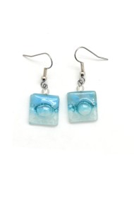 Small Square Glass Earrings